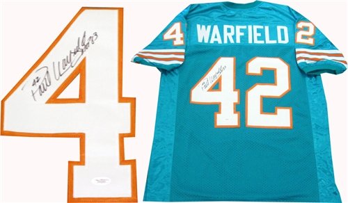 Paul Warfield ''HOF 83'' Autographed/Hand Signed Miami Dolphins Jersey (JSA)