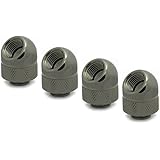 XSPC G1/4" 45&deg; Rotary Fitting, Black Chrome, 4-pack