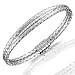 White Gold Diamond Handwoven Bangle Bracelet