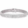 Celebrity Sterling Silver Simulated Diamond CZ Classy Tennis Bracelet