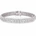 Celebrity Sterling Silver Simulated Diamond CZ Classy Tennis Bracelet
