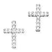 Jewelry : 10K White Gold 1/4 ct. Diamond Cross Earrings