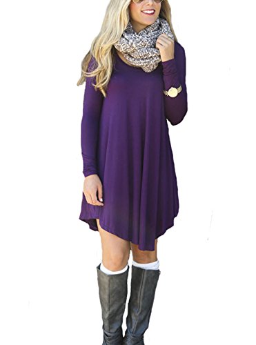 Shirt Dresses for Women Casual Party Cocktail With Sleeves From Koobea