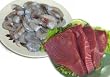 2 lbs. Yellow Fin Tuna Steaks and 2 lbs. Jumbo Shrimp
