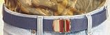 Leapers Military Dress Belt - Navy Blue