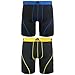 adidas Men's Sport Performance Climalite 9-Inch Midway Underwear (2-Pack), (Black/Prime Blue)/(Black/Yellow), Medium