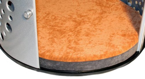 Small Solid Orange/Steel Gray BowHaus Dog House Soft Bed Pad