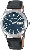 Seiko Men’s Black Leather Strap Watch #SGFA03