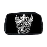 Artsmith, Inc. Toiletry Travel Bag God Is My Judge Skulls Cross and Angel Wings