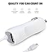 Car Charger, Noot® Ultra Fast USB Coiled Retractable Car Charger with Smart-IQ Technology for Apple iPhone | Samsung Galaxy | Google Nexus | Motorola | Nokia | HTC | Amazon Fire and many more (2.1 Amp Car Charger) (Apple Lightning Charging Cable not included)