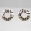Round Spiral Sterling Silver Post Earring, #8983