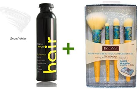 Gray Disappear, Hair, Dry Shampoo, Snow (White), 2.6 oz (74 g), EcoTools, Four-Piece Beautiful Complexion Set, 4 Brushes