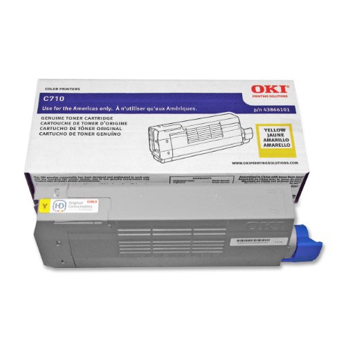 OKI 43866101 Yellow Toner Cartridge For C710 Series Printers