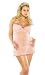 Plus Size - Sheer Pink Swiss Dot Mesh Babydoll (1/2x)