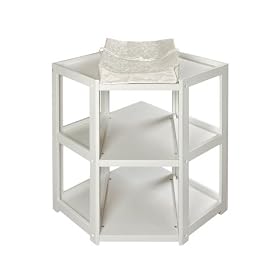 Click here to buy Badger Basket Diaper Corner Changing Table, White by Badger Basket.