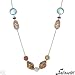 SALAVETTI Made in Italy Charming Necklace With 99.62ctw Precious Stones - Genuine Super Clean Diamonds, Rubies, Sapphires, Quartz and Topazes Made in 18K Two tone Gold. Total item weight 55.6g Length 39in - Certificate Available.