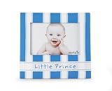 Mud Pie Baby Little Prince Photo Frame, Striped Fabric