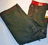 Goth Black Torrid Stimuli Convertable Pants Jeans or Capri