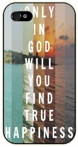 Only in God will you find true happiness – Colorful sea – Bible verse iPhone 4 / 4s black plastic case / Christian Verses Only in God will you find true happiness – Colorful sea – Bible verse iPhone 4 / 4s black plastic case / Christian Verses