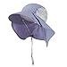 UV 50+ Talson Large Bill Hat with Detachable Flap - Purple OSFM