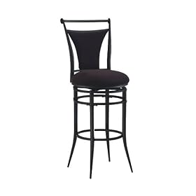 Black Finish Black Cierra Swivel Bar Stool 