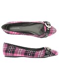 School Girl Costume Plaid Flat Shoe - 61/2