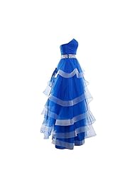 Plus Size Strapless Empire   Waistline Lace-Up Pleated Organza Floor Length Evening Dress/Wedding Party Dress 