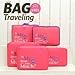 2 Days Delivery Romantic Gift Bags in Bag 5 Pcs Packing Cubes (Hot Pink)