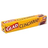 Glad Cling Plastic Wrap, 200-Foot Rolls, Case of 12 (2400 Feet)