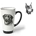 Porcelain Funnel Cup with Doberman Pinscher (Black and white, 6 inch)