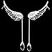 A Pair Full Rhinestone Angell Wing Tassel Ear Cuff Screw Clip Earrings Stud