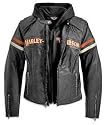 Harley-Davidson® Women's Miss Enthusiast 3-in-1 Leather Jacket. Ventings & reflective graphics. 98142-09VW