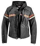 Harley Davidson Women's Miss Enthusiast 3-in-1 Leather Jacket. Features ventings and reflective graphics. 98142-09VW