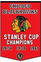 Chicago Blackhawks 24"x36" Wool Dynasty Banner - Hockey Sports Merchandise