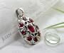 Completely Handcrafted - Designer Sterling Silver Ruby Pendant