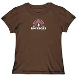 T-Shirt Woman Brown " Rockport Loves Retro " Maine Usa City