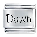 Name Dawn Laser Charms Italian