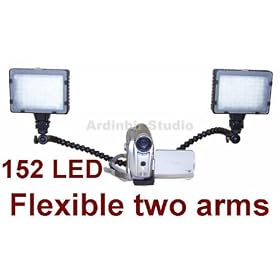 Twin Led Video Lights (152 leds) for Panasonic PV-GS39, GS320, GS90, GS500, GS300, GS19, GS29, GS31, GS150, GS80, GS120, GS9, GS15, GS35, GS400, GS12, GS65