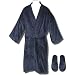 Stafford Heavyweight velour robe with free slipper set for men