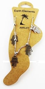 Silver Hands Dangle Anklet - Huntington Beach Anklet [Jewelry]