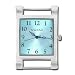 1 1/4 Inch Silver Square Turquoise Watch Face