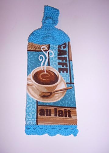 Coffee Latte Crochet Top Hanging Towel