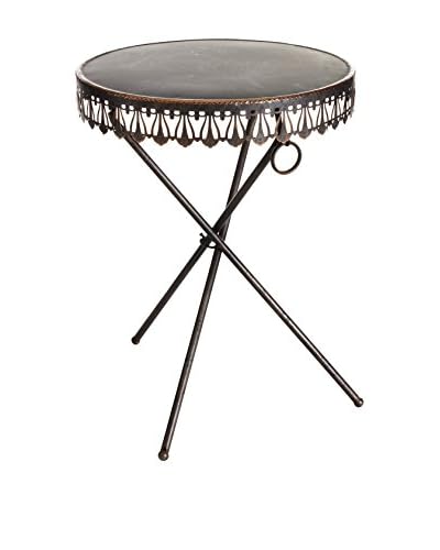 HOME FURNITURE Tavolino Ausiliario Nero/Rame
