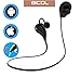 Bluetooth Headphones, BICOL Wireless Sports Earphones Headsets for Running Gym with Mic (Bluetooth 4.1, aptX, CVC 6.0 Noise Cancelling, Sweatproof)(Black)