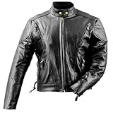 Sturgis Black Leather Motorcycle Jacket Vents Xl