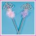 6 Plastic Jeweled Princess Wands!