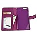 iPhone 6 Plus Purple Case, Abacus24-7 iPhone 6 Plus Wallet Case [Book Fold] Leather Apple iPhone 6 Plus Flip Cover with Foldable Stand, Pocket for ID, Credit Card Slots - Purple Flip Case for Apple Phone 6 Plus