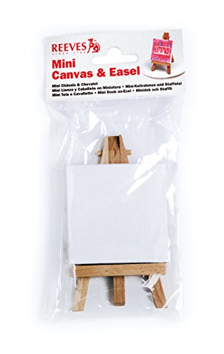 Reeves 2-1/2-Inch by 2-3/4-Inch Mini Canvas and Easel