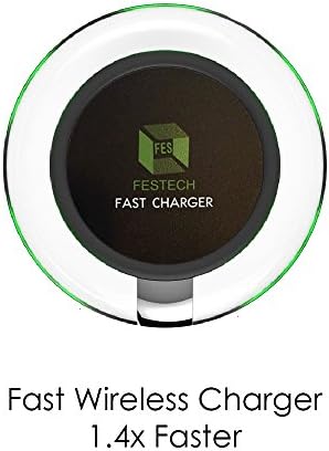 Fast Wireless Charger, FESTECH Fast Charge QI Wireless Charging Pad for Samsung Galaxy S7, S7 Edge, Note 5, S6 Edge Plus.[Safe] and All Qi-Enabled Devices [Sleep-friendly]