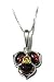 Jewelry : Sterling Silver May Collection Cherry Amber Pendant, 18"
